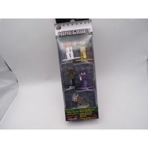 Minecraft Mini Figures 4 Pack Snow Golem Golden Snow‎ Golem Alex Enchanted Wolf